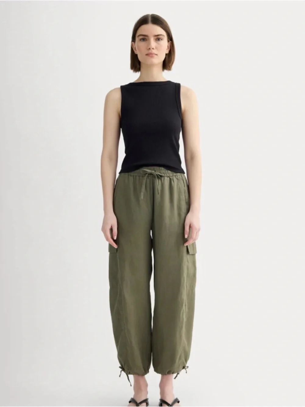 Everlane THE CARGO CURVE PANT IN LINEN